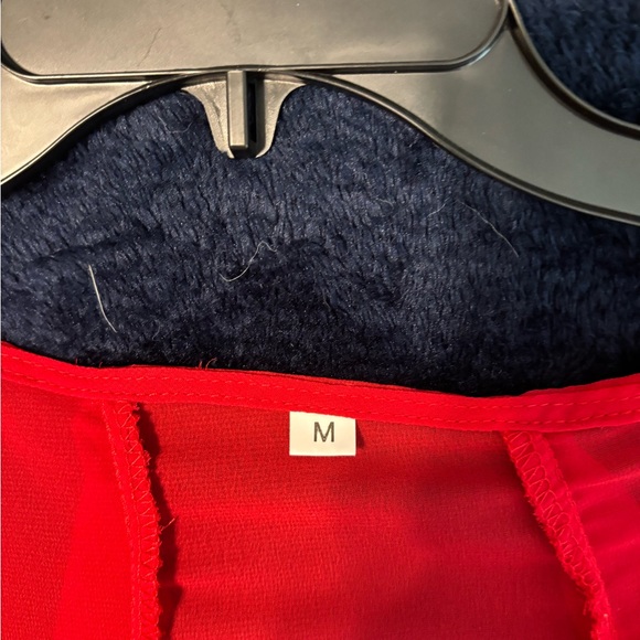 Red Ruffled Women's Top - Picture 4 of 4